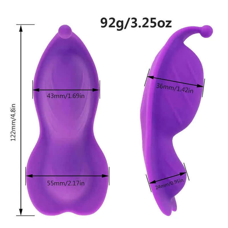 NXY Vibromasseurs Bluetooth App Télécommande Wearable Butterfly Vibrator Invisible Panties Vibromasseurs pour femmes Clitoris Stimulator Sex Toys Shop 0104