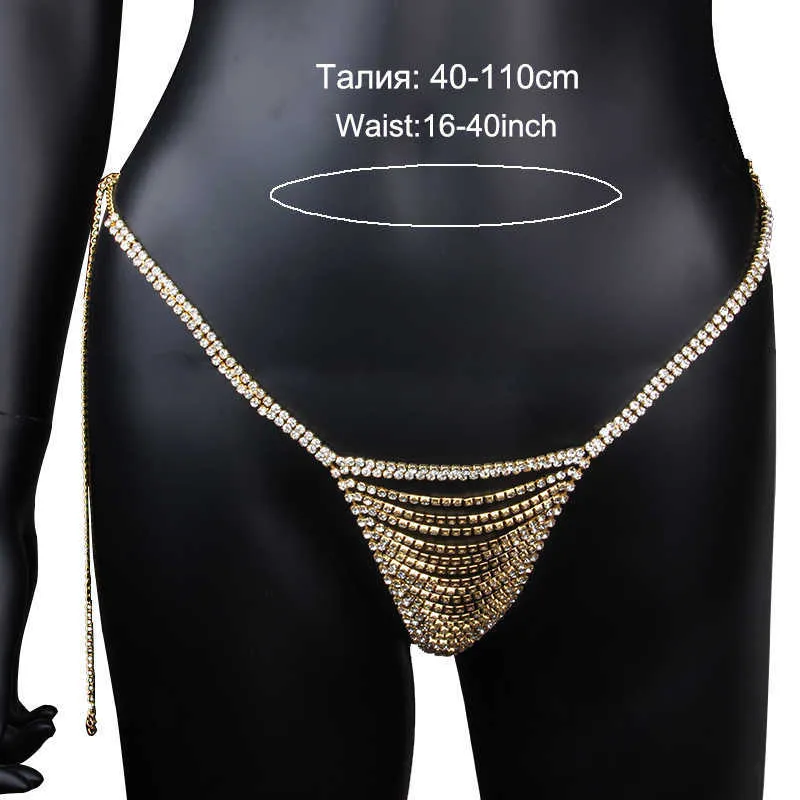 Stonefans sexy Strasskörperkette Schmuck für Frauen Charme Einfacher Bikini Unterwäsche Bauch Taille Kristall Tanga Kette Schmuck P08114629933