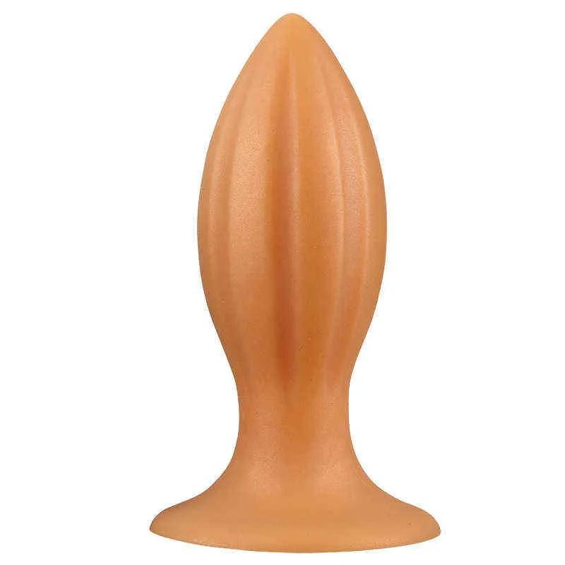 Nxy Dildos Zabawki Anal Nowe Żarówka Zabawa Wtyczka Dla Mężczyzn i Kobiet Masturbacja Miękkie Silikonowe Podwórko Chryzantema Masaż Dorosłych Produkty Sex 0225