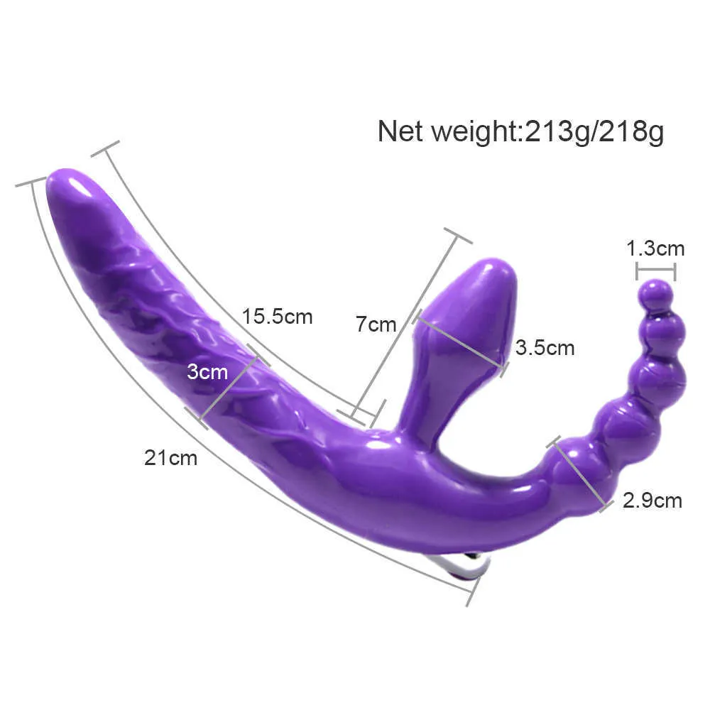 Без без бретелек Стрелок фаллоимитатор Вибратор Большой стыковой штекер Анальные игрушки для взрослых Ремешок для секса лесбиянки двойной фаллоимитаторные вибраторы для женщинp0804