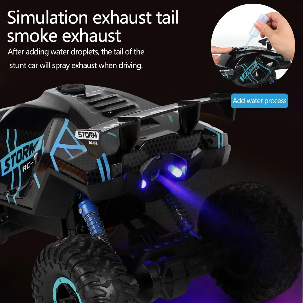 92216 Remote Control Car Mist Spray 116 Offroad Buggy Climbing Led Light 24G 4WD RC Trucks Cadeau voor kinderen7673966
