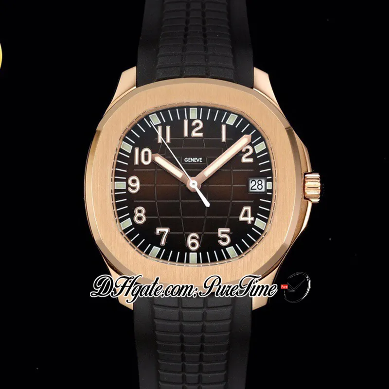 2021 3kf V2 5167R A324SC Mensor automático Ratio de oro Rose Brown Texture Dial Dial Edición de goma de goma marrón PUNTO MOVIMIENTO SWISS PTPP 281T