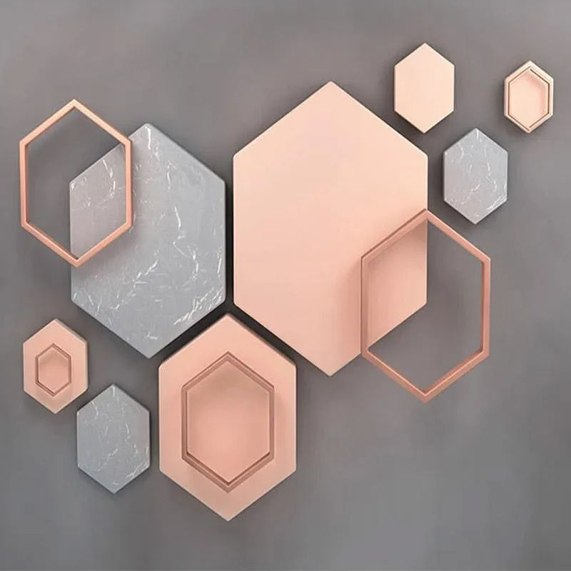 壁紙3Dステレオ六角形の幾何学的壁画の壁紙
