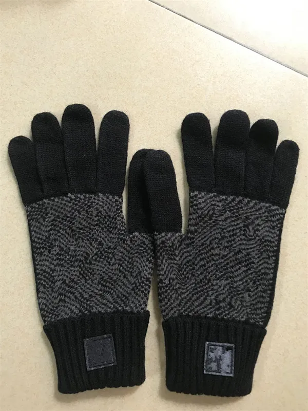 2021HH Knit Jumn Solid Kolor Rękawiczki Europejskie i amerykańskie projektanci dla mężczyzn damski ekran dotykowy rękawica zimowa mobilna mobil