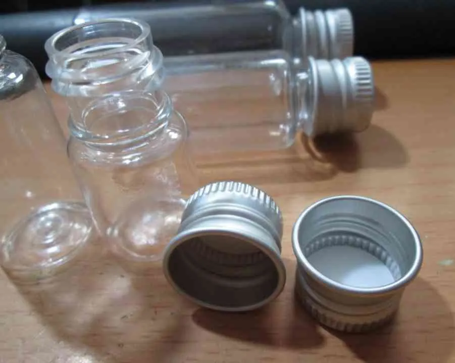 100 stks / partij 5 ml 10 ml 20 ml 30 ml aluminium cap huisdier hervulbare flessen mini-flacon geneeskunde snoep parfumcontainers 8 ml 15ml