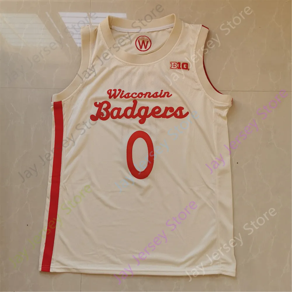 농구 유니폼 2022 Wisconsin Badgers 농구 유니폼 NCAA College Nate Reuvers Brad Davison Tyler Wahl Ben Carlson Jonathan Davis Bowman II Steven Crowl