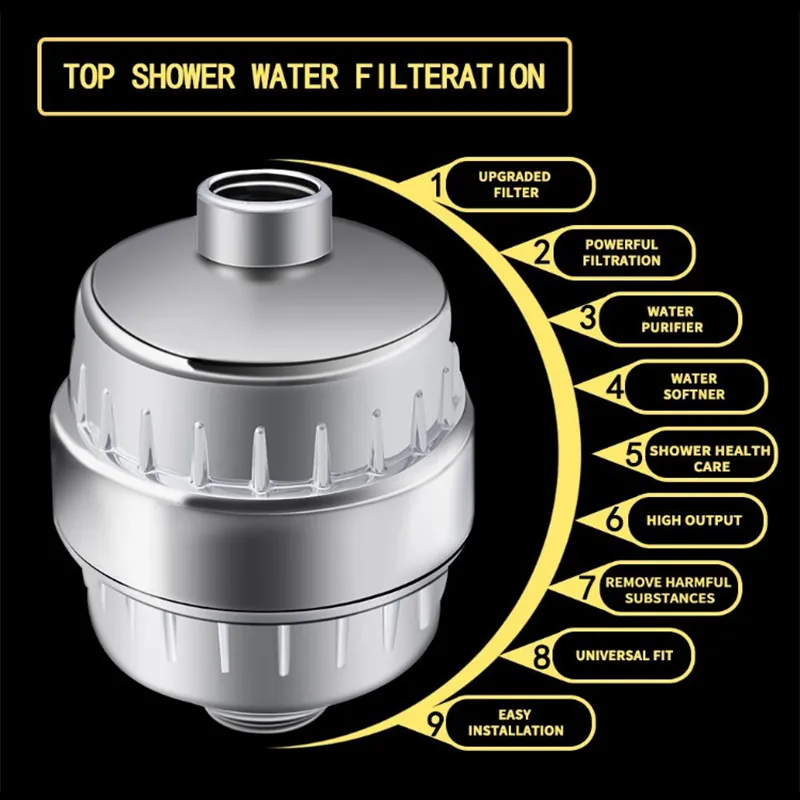 15 aşamalı banyo su arıtıcısı banyo duş filtresi 12039039 Sağlık Yumuşatıcı Klor Çıkarma Yüksek Çıktı Evrensel Su T1032544