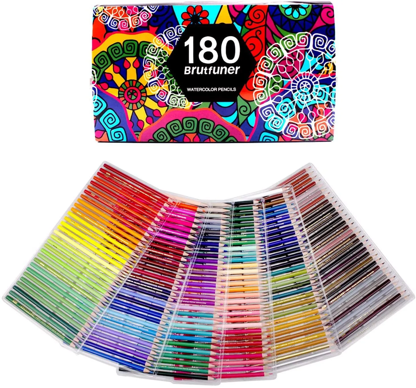 BRUTFUNER 4872150180 색상 색상 색칠 공개 연필 스케치 및 색칠을위한 연필을 그리기위한 수채화 연필 210226