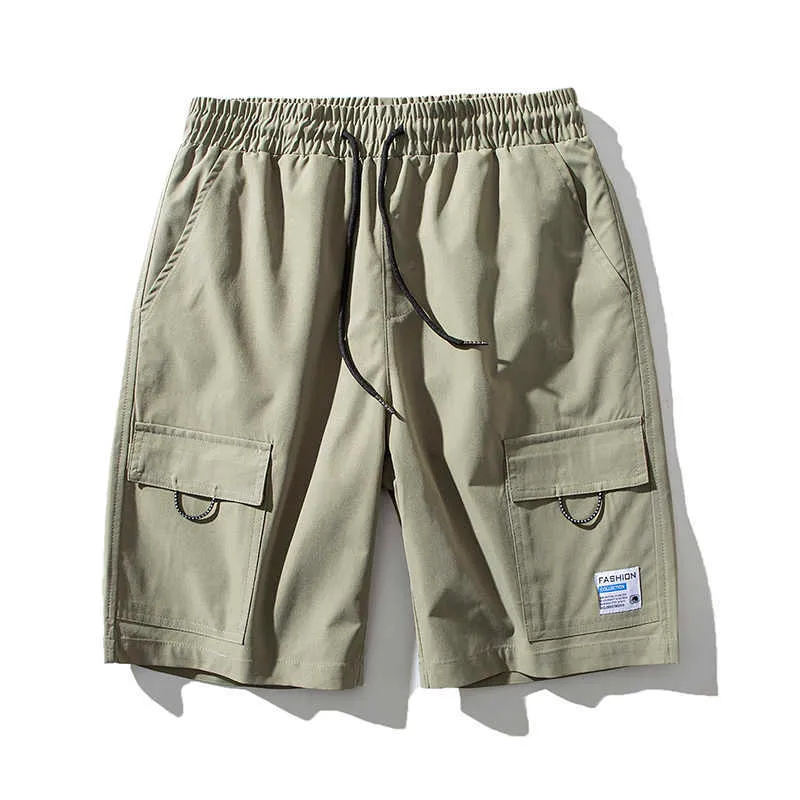 Cargo Shorts Men Styrelse Mode Stil Man Stor Ficka Bekväm Bermuda Beach Casual Trunks Male Outwear 5XL 210716