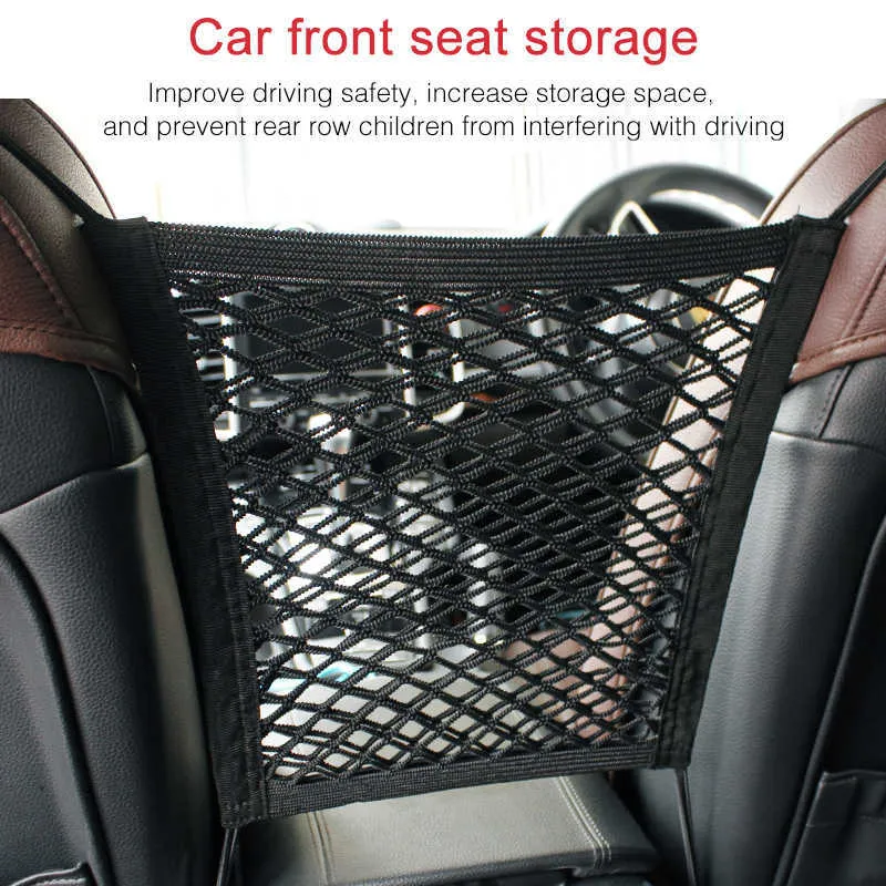 30*25cm Strong Elastic Car Organizer Seat Back Storage Mesh Net Bag Between Bags Luggage Holder Pocket Styling