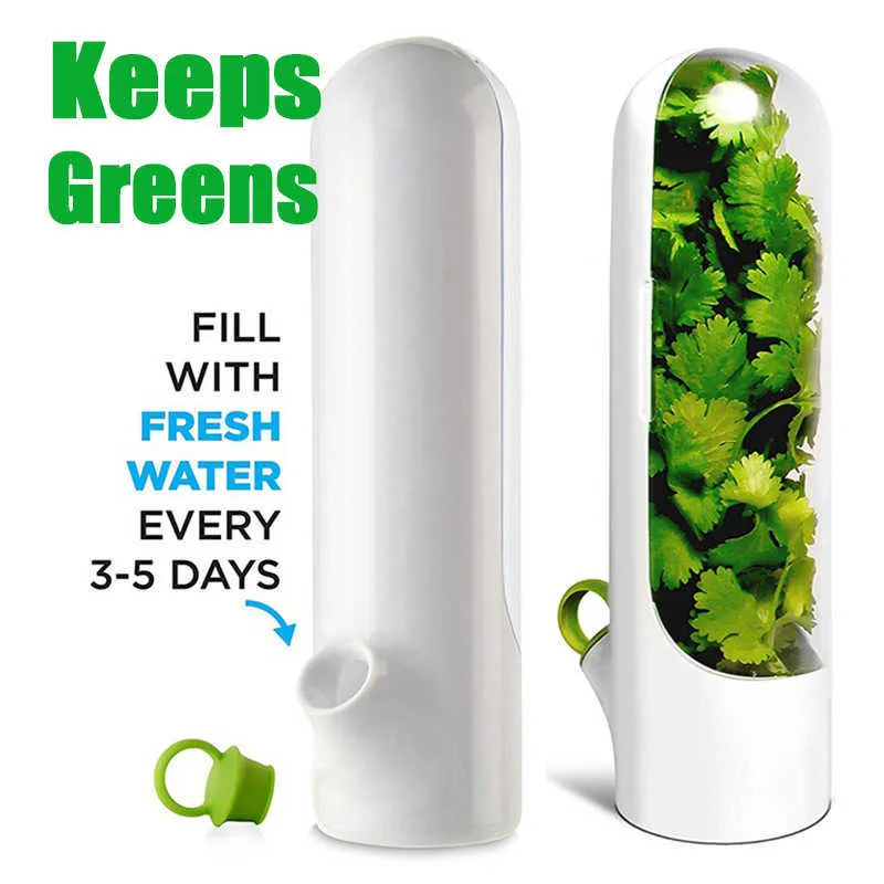 1/2 pièces Premium Saver maison Gadgets de cuisine conteneur de stockage Herb Keeper garde les verts frais tasse outils spécialisés