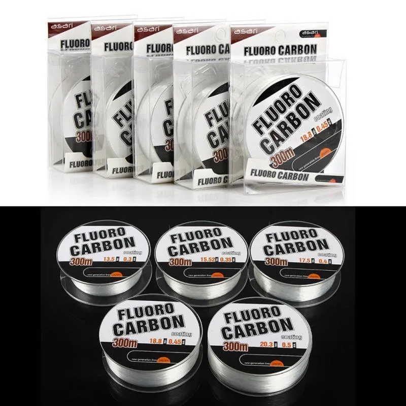 300 m Stark fisketråd Fiske Line Super Power Fluorocarbon Coated Monofilament Leader Line CY01335W