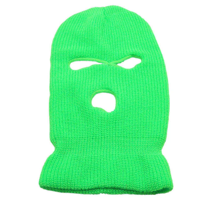 Cagoule masque chapeau couverture d'hiver masque néon vert Halloween casquettes pour fête moto vélo ski cyclisme cagoule masques roses Y21111