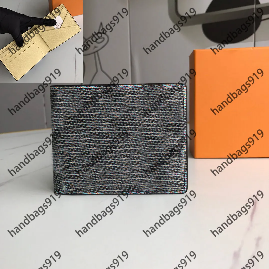 Portfel portfele Mężczyźni Kobiety Krótkie torebki skórzane z zamkiem błyskawicznym, które wzór wielopoziomowy Klasyczny swobodny fala 2021 B238S