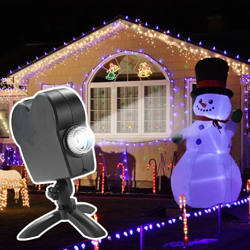 Decorazione feste Natale Halloween Proiettore laser 12 film Mini finestra Home Theater Indoor Outdoor Wonderland bambini281m