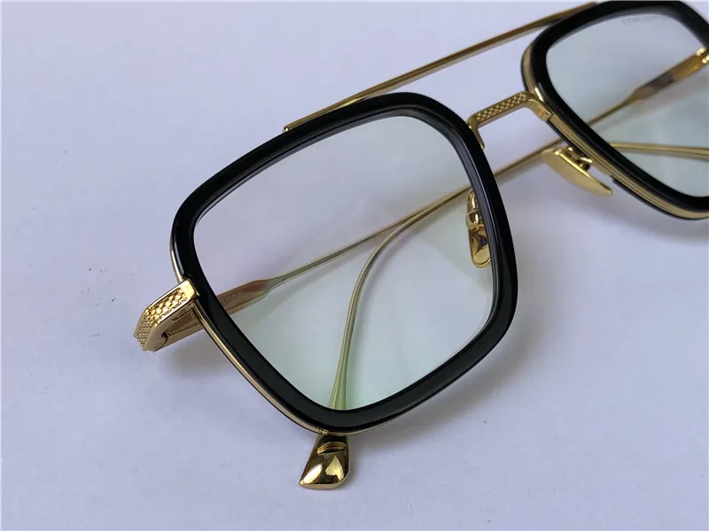 fashion design mannelijke optische bril 006 vierkante K gouden frame eenvoudige stijl transparante brillen topkwaliteit heldere lens261y