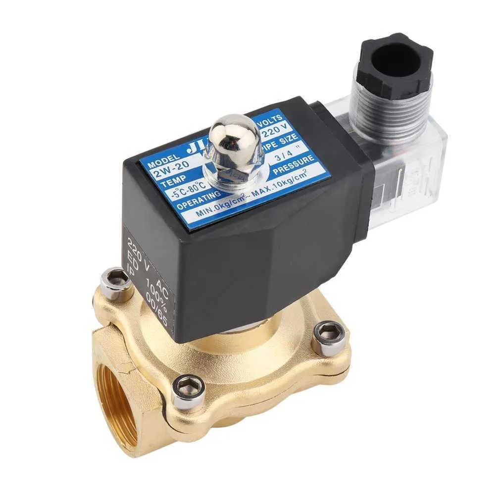 Practical 3/4 Inch AC 220V 2W Square Coil Pure Copper Direct Acting Solenoid Single Electromagnetic High Quality 210727