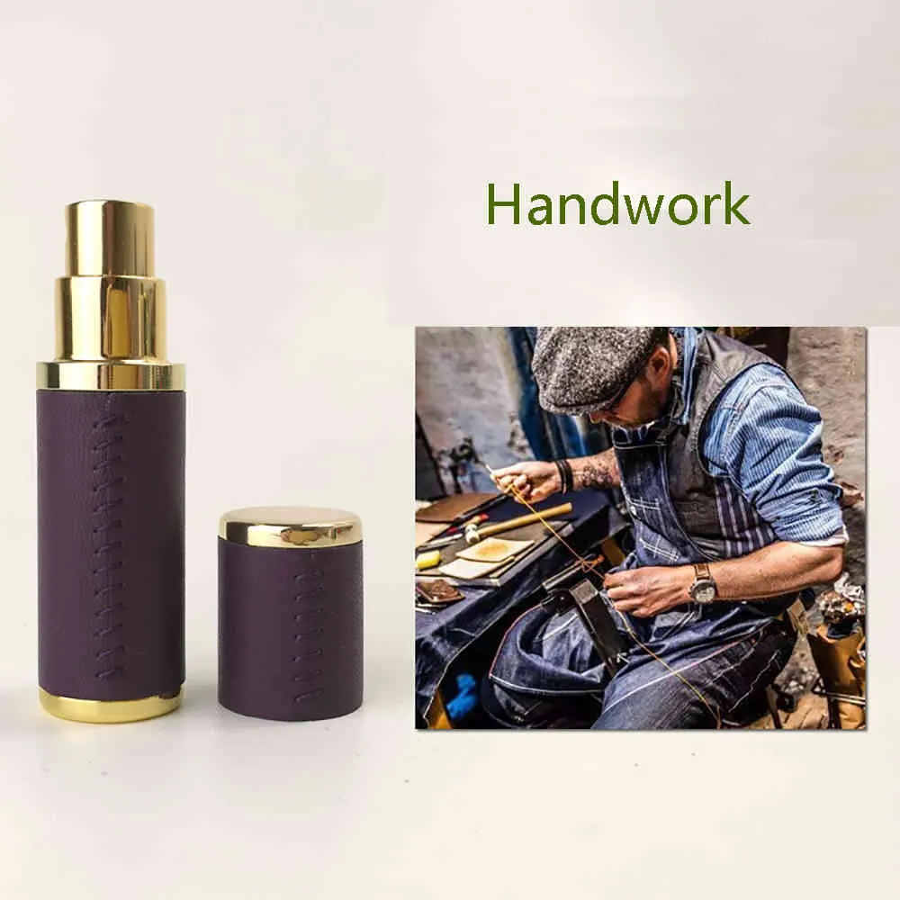 携帯用最高品質の香水詰め替え可能なびんの手仕事革高級小型噴霧器噴霧器旅行サイズ10ml