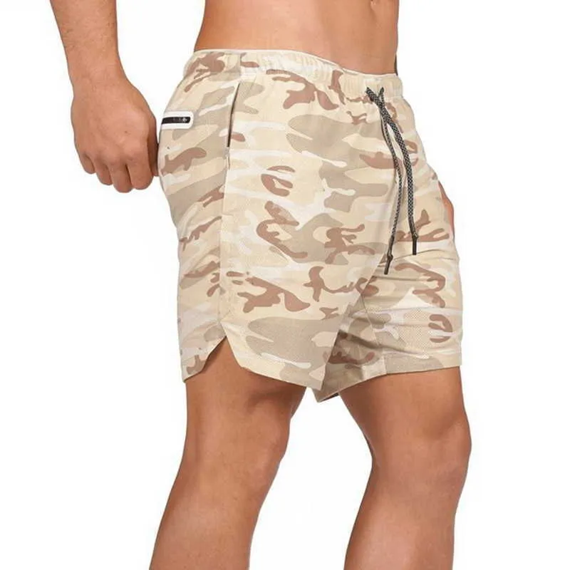 Herren-Shorts mit sicheren Taschen, 2-lagig, für Workout, Fitness, elastischer Bund, kurz, schnell trocknend, atmungsaktiv, 2-in-1-Jogger-Shorts 210629