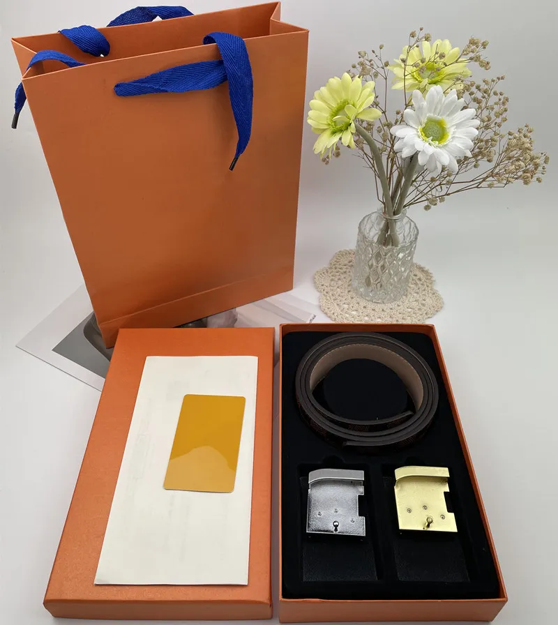Мужской дизайнерский ремень, классический модный, роскошный, повседневный, с гладкой пряжкой, женские и мужские ремни шириной 3-8 см с оранжевой коробкой для костюма309H