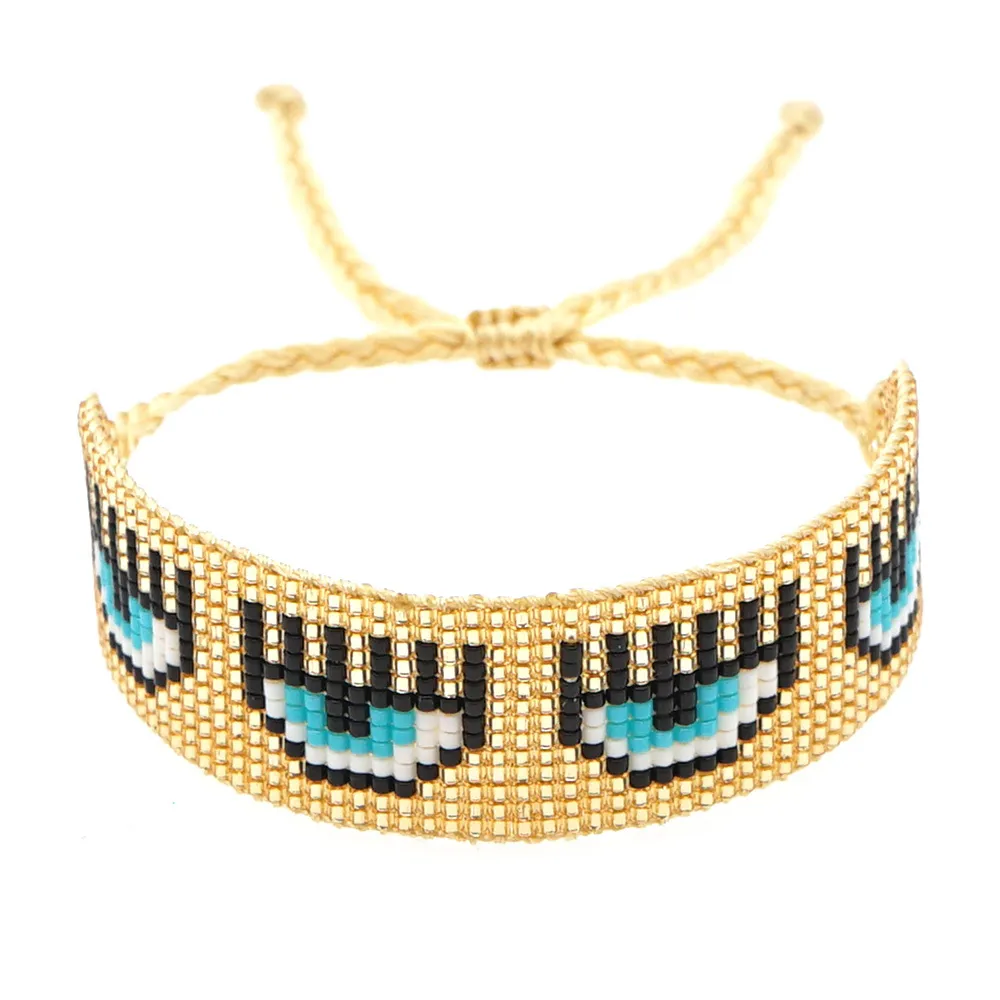 Go2boho Türkisches Böses Auge-Armband für Frauen, Miyuki-Armbänder, mexikanischer Schmuck, Perlenschmuck, handgefertigt, gewebt, Pulsera Femme, Mode