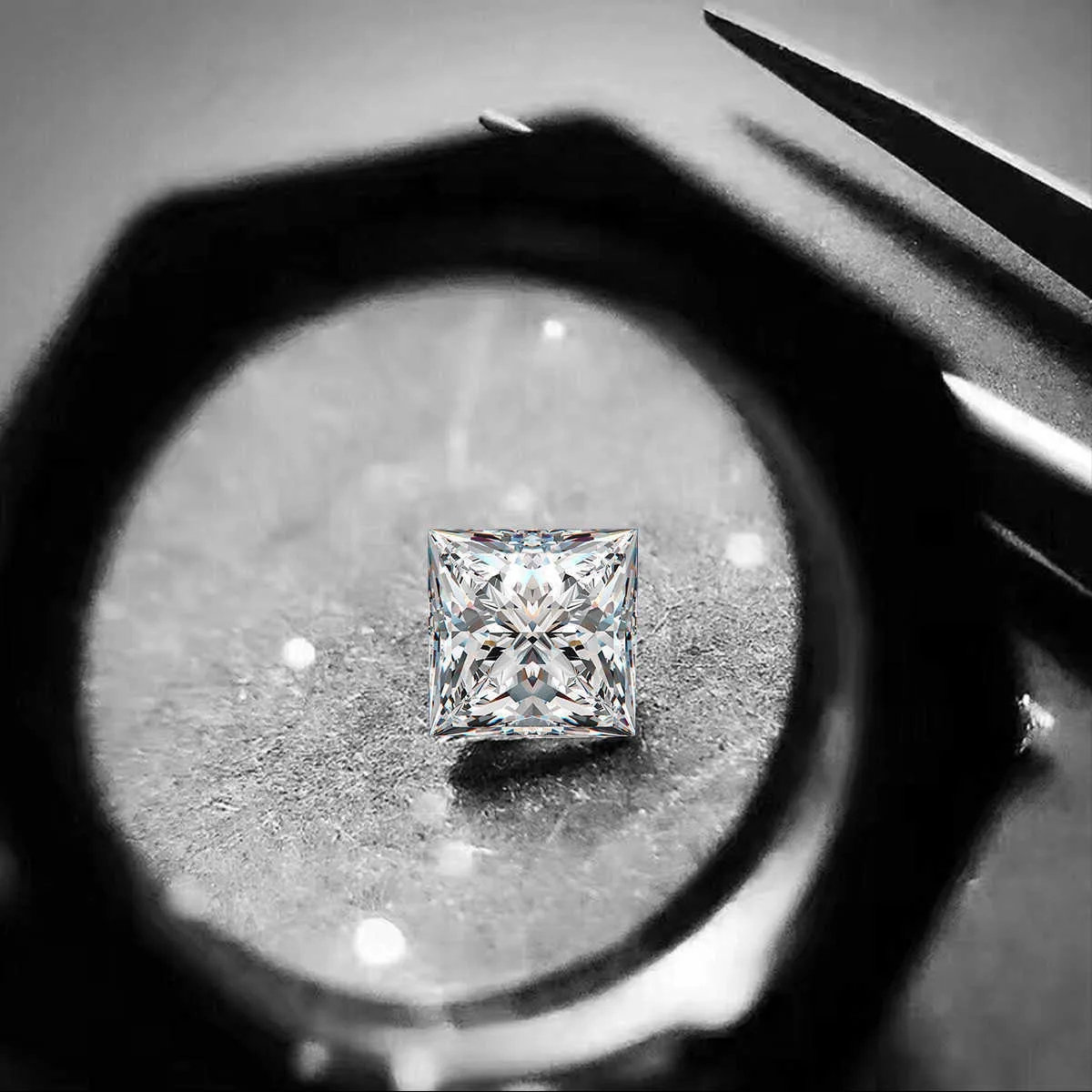 Corte Szjinao 5ct Genuíno 100% Princesa Solta Moissanita Carat Stones 9 5mm D Color VVS1 Lab Grown Diamond Gemstones Brilliant Gem H248S