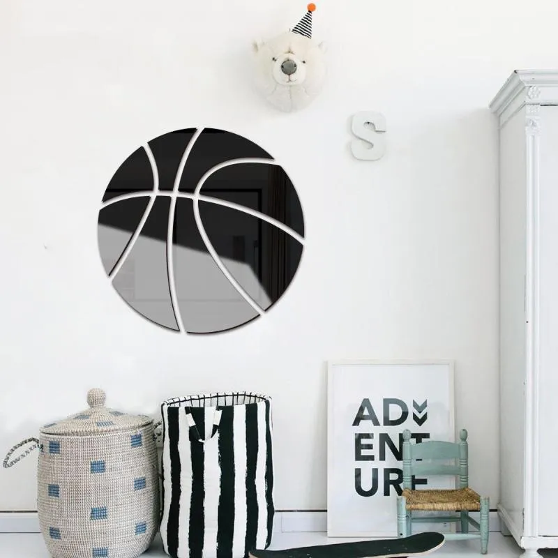 Duvar çıkartmaları Basketbol Çocuk Odası Dekorasyon Yatak Odası Ev Dekoru Ayna Yüzey Akrilik Kendinden Yapışkan Çıkartma Mural273x