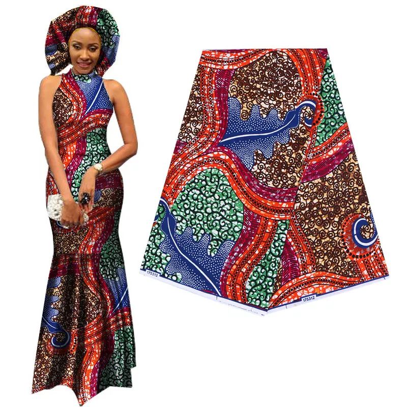 Élégant Afrique Ankara Imprime Batik Tissu Garanti Véritable Cire Patchwork pour Femmes Robe De Soirée Artisanat 100% Coton Meilleure Qualité T200810