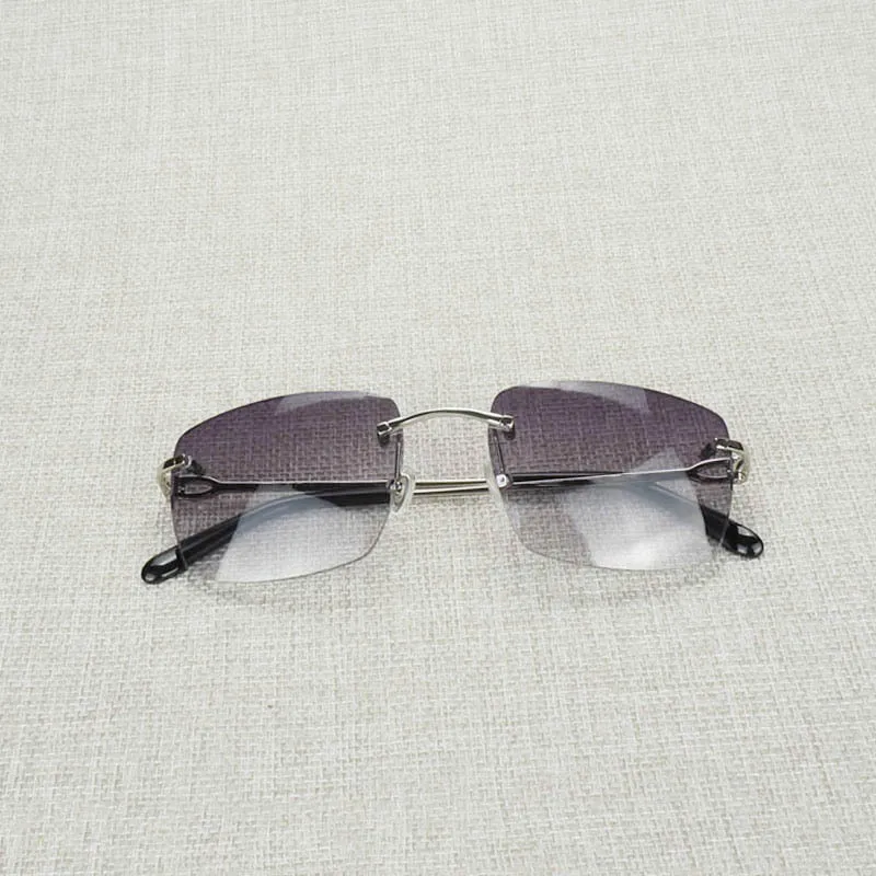 Feines Glas alte randlose große quadratische Sonnenbrille Männer übergroße Brille Rahmen Frauen Brille Schatten Oculos Gafas zum Fahren im Freien 7747168