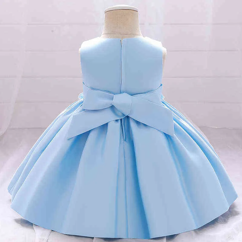 Enfants Enfant Vêtements 1er Anniversaire Robe Pour Bébé Fille Baptême Fleur Princesse Robes Première Cérémonie Robe De Soirée Robe 1-5 Ans G1129