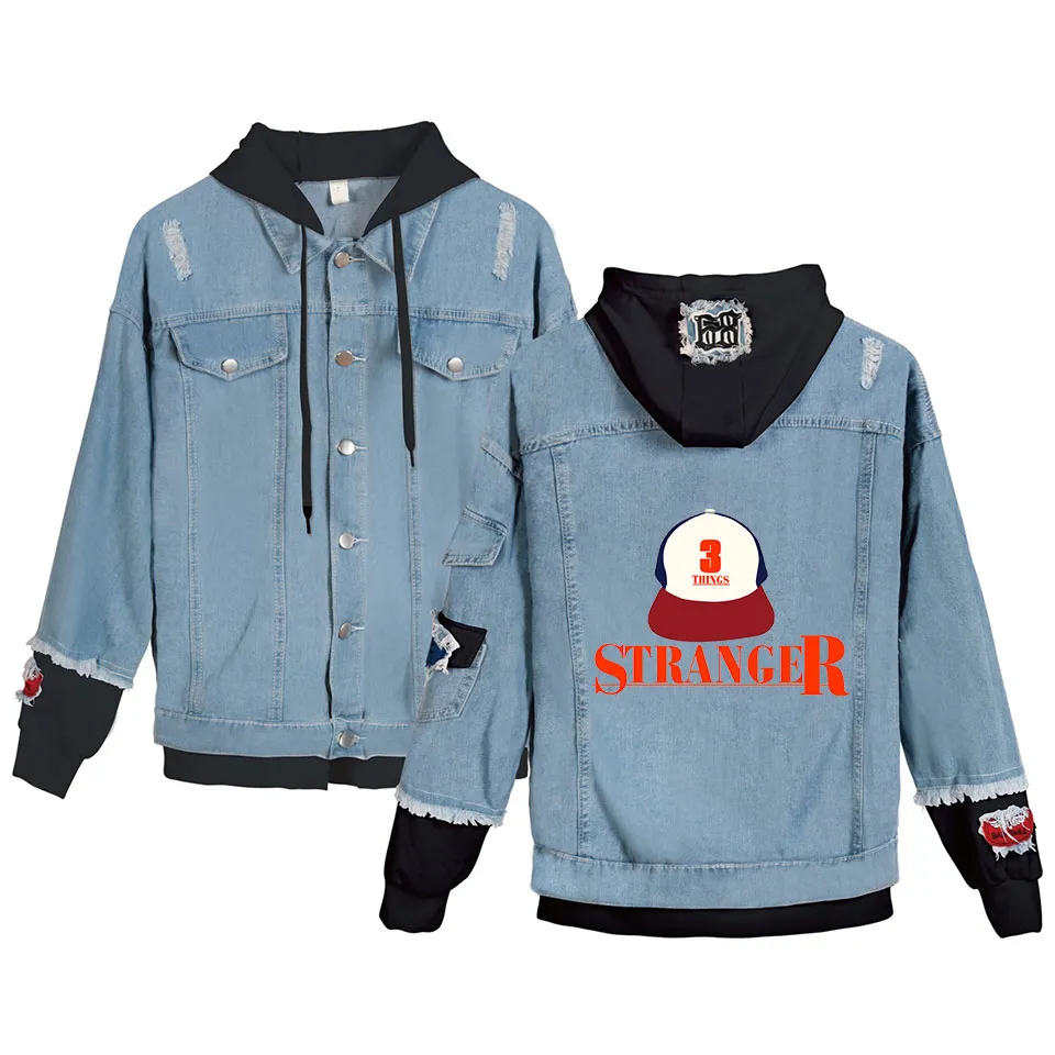 Preferential High Quality Stranger things Hoodies Denim jacket Men/Women sweatshirt Stranger things Boy/Girl Pullovers T200827