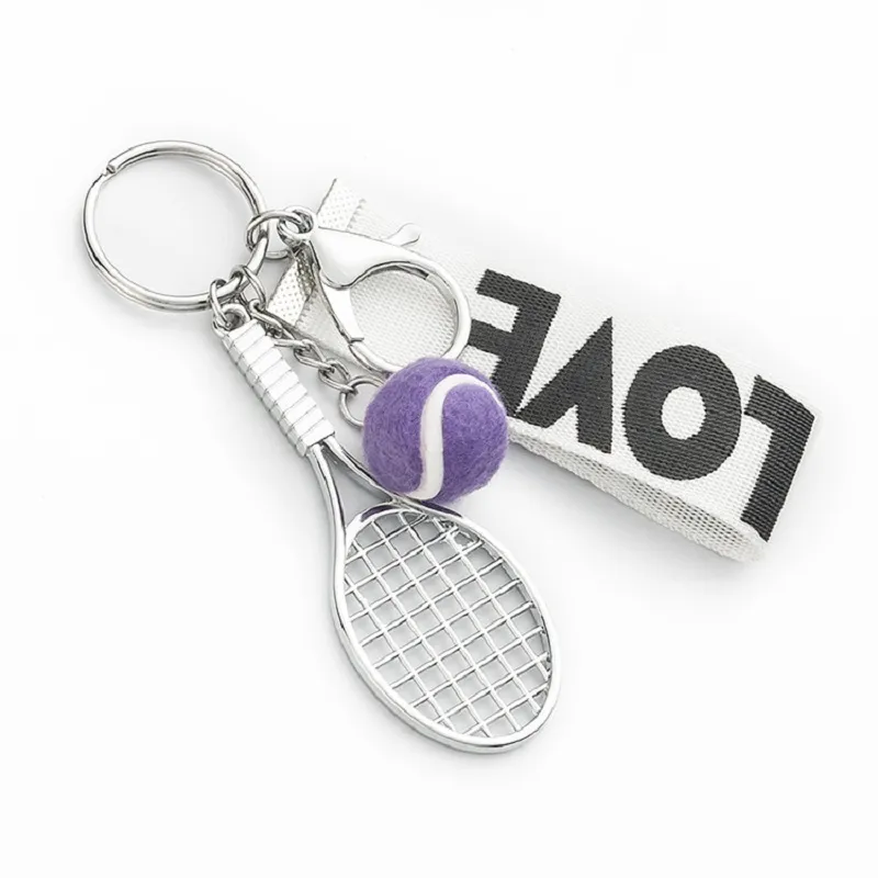 2021 New Mini Tennis Racket Keychain Creative Cute Love Sport Keychains Car Bag Pendant Keyring Jewelry Gift Accessories6943318