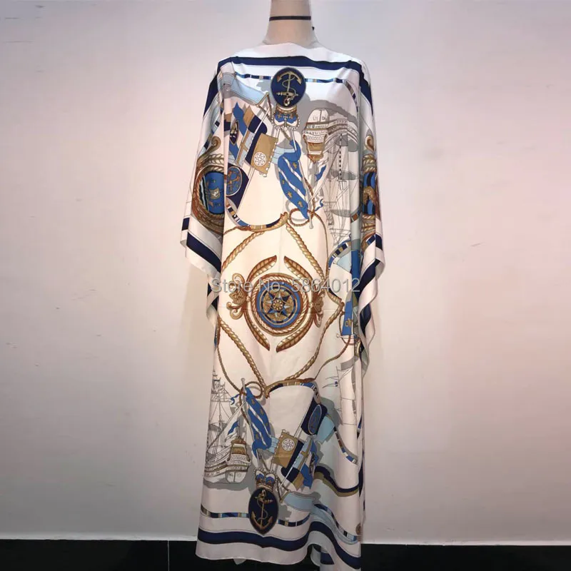 レディースのためのプリントドレス2021ファッションデザインの緩いドレスバットウィングマキシロングフェムメヴィステッドサマー秋のパーティーエレガントなドレスx0521