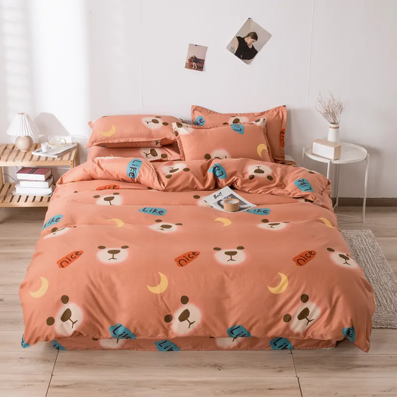 Ensembles de housse de couette à carreaux modernes, ensemble de literie à imprimé Floral, Simple, Double, Queen, King, 220x240, linge de lit Simple, housse de couette