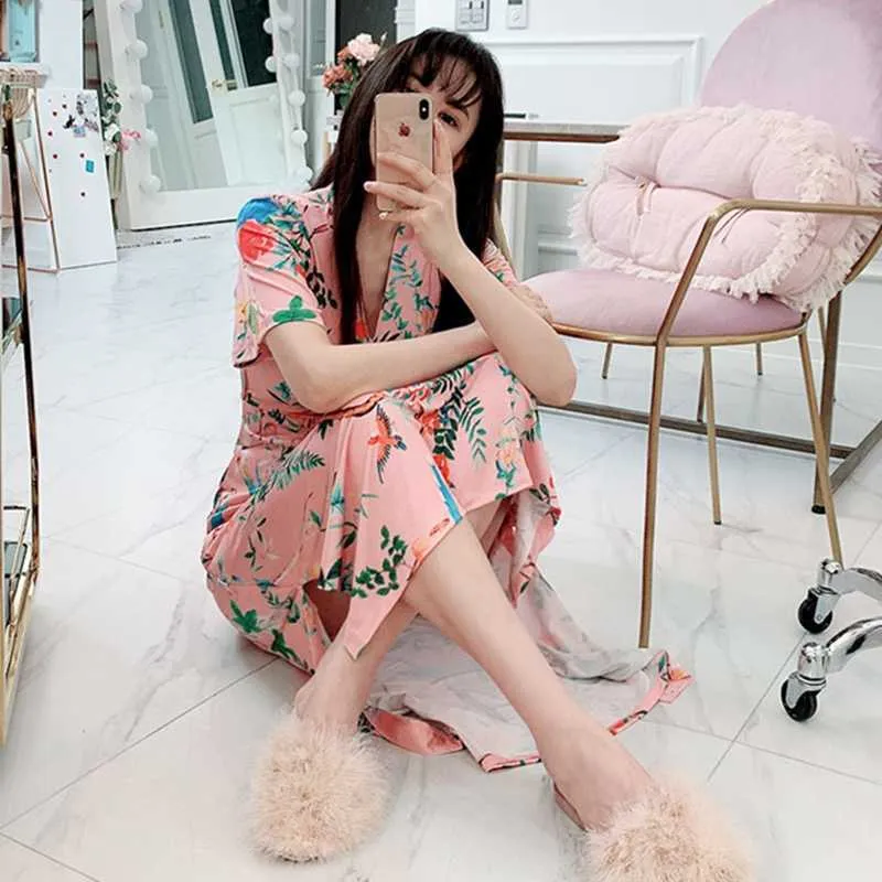 Femmes Élégante Robe coréenne Été Slim Slim Taille Femelle Fête Robes Design Floral Imprimé Vestidos 210529