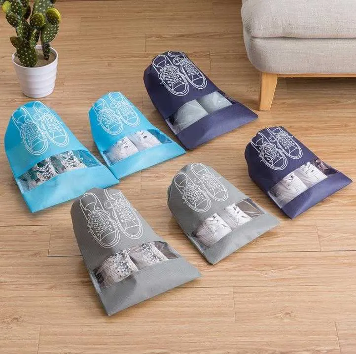 Shoes Storage Bags Storage Dust Bags Shoe Bag Home Thicken Storage Bag Non-woven Dust Bag Drawstring Pocket 