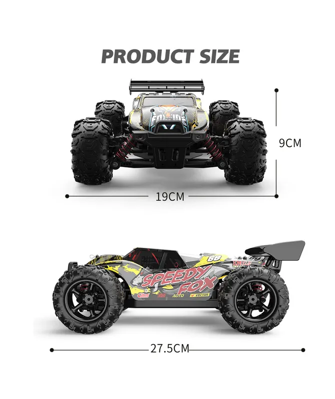 Enoze 1/18 RC CAR 60 km/u Hoge snelheid Remote Control 2.4G 2440 Borstelloze motorborstel 380 voor 1:18 Trucky Off-Road RTR Racing 220218