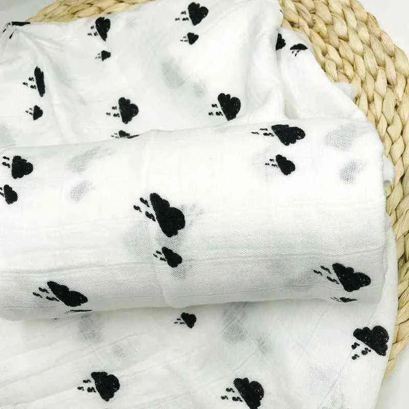 100% Bambu Fibra Muslin Bebê cobertores Swaddle Envoltório para Born Cobertor Bebês Toalha de banho muito macio grande fralda cama 211105