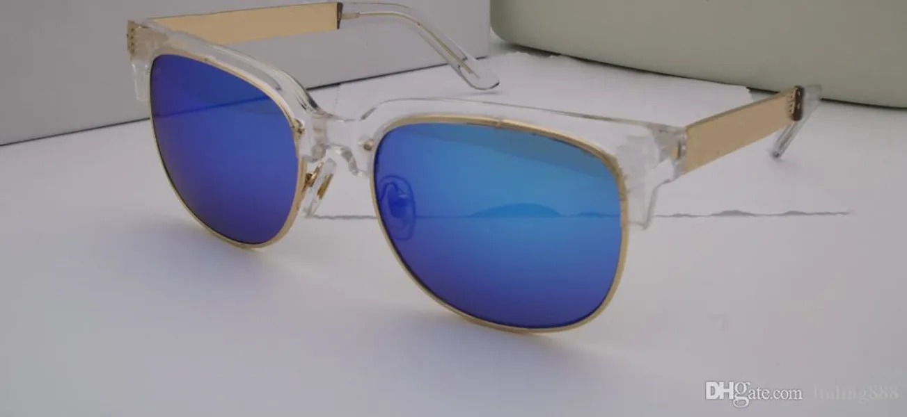 2023 Luksusowe okrągłe okulary przeciwsłoneczne Wysokiej jakości metalowe okulary przeciwsłoneczne Męs