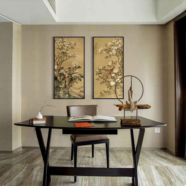 Pittura tradizionale cinese di peonia, la bellezza nazionale e il profumo celeste della Cina, Unframd Stampa su tela Pittura Poster 210310