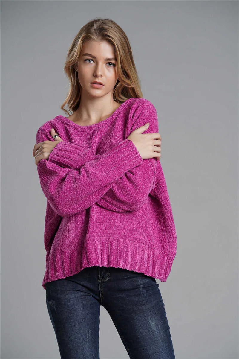 Suéter de mujer Conjuntos de otoño e invierno de gran tamaño suelto espalda abierta manga de murciélago hembra hipster 210527