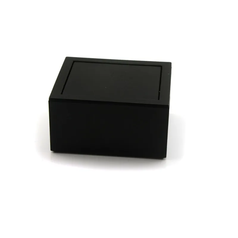 Legant plástico abotoaduras caixa preta flip retângulo cunhão caixa de armazenamento de link display caixa de empacotamento de jóias para presente dos homens