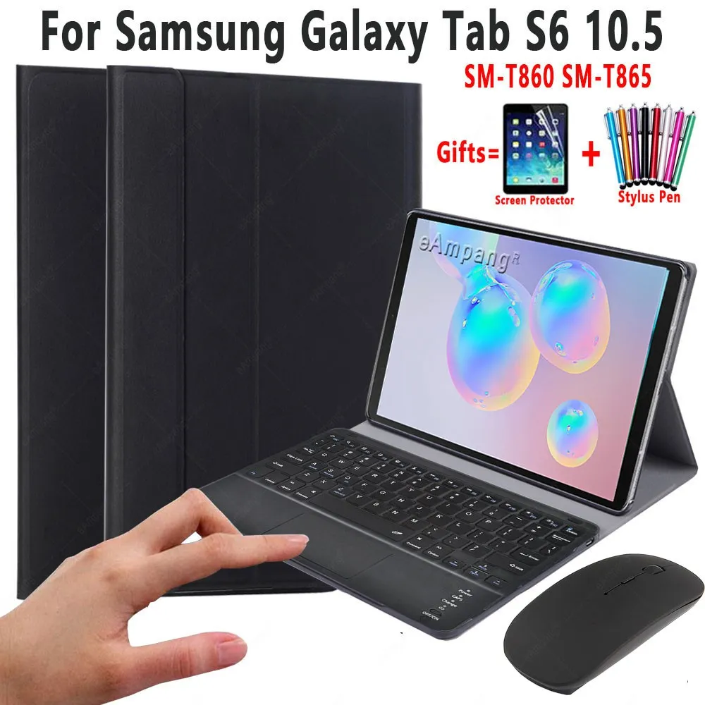 Custodia con tastiera touchpad Samsung Galaxy Tab S7 11 S7 + Plus 12.4 S6 Lite 10.4 S6 S5e S4 10.5 T870 T970 P610 T860