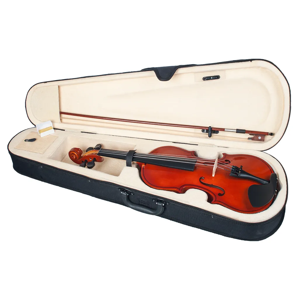 Полноразмерный 44 Студент скрипок на скрипке Basswood Basswood Kit Bridgerosincasebow Natural Color для Beginner8478850