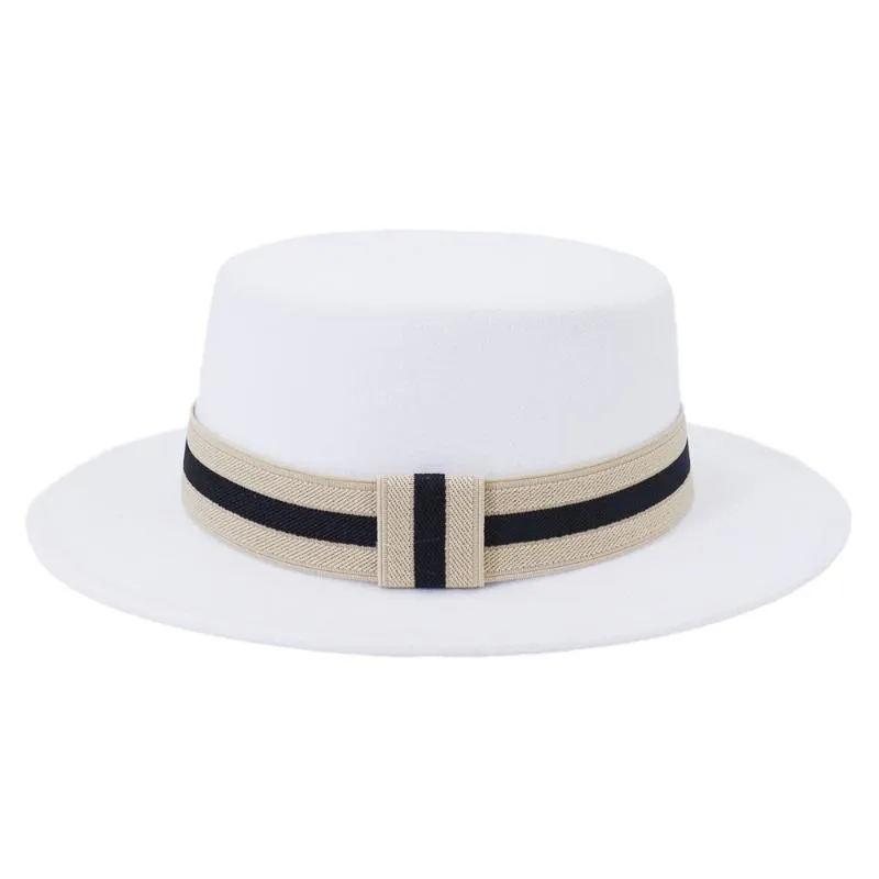 Wide Brim Hats Vintage Pork Pie Hat Men Wool Felt Fedora Black Mans Jazz Ribbon Trilby Panama Gangsters Caps Gentlemen207L