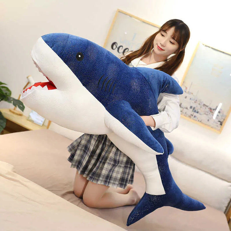 balena giocattoli di peluche cuscino dormire compagno di viaggio giocattolo simpatico animale di pezza pesce 210728