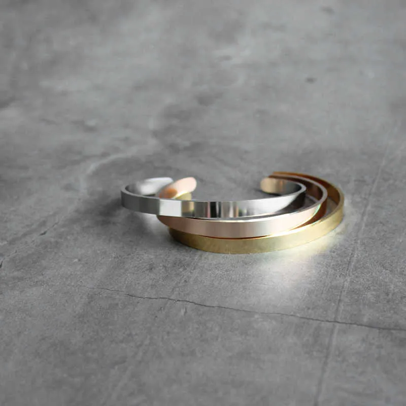 Mode nouveau bracelet en acier inoxydable, hommes, bracelet en acier au titane pour femmes, accessoires de mode Q0719