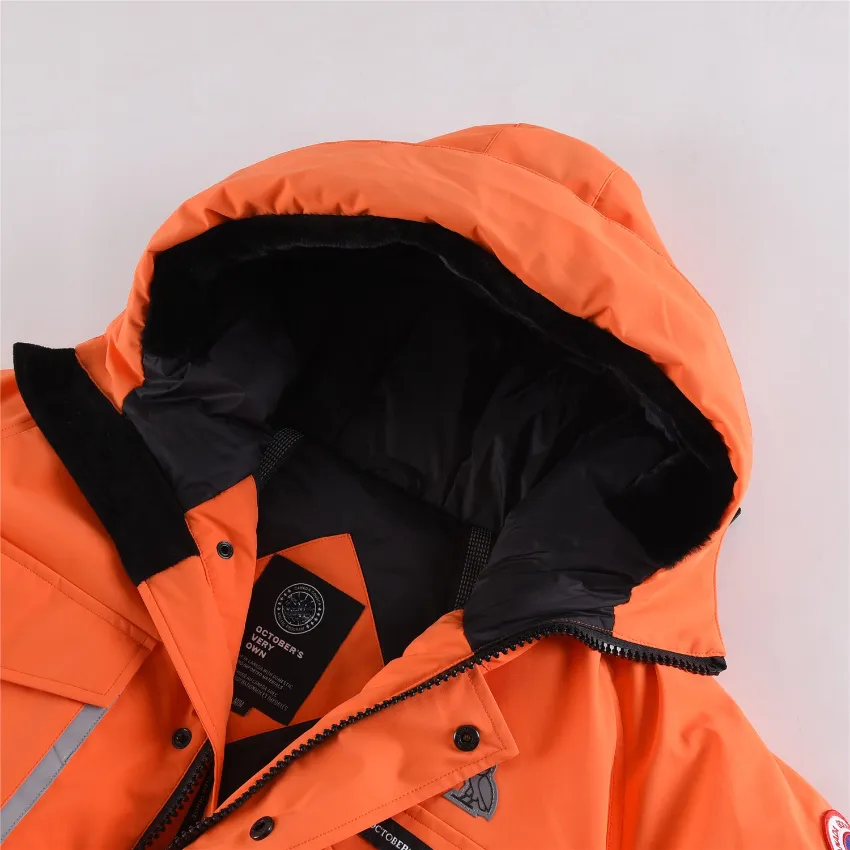 Fashion Down Coats z kapturem ciepłe kurtki bombowce z kieszeniami projektant Parkas Windbreaker Emwear dla mężczyzny i kobiet