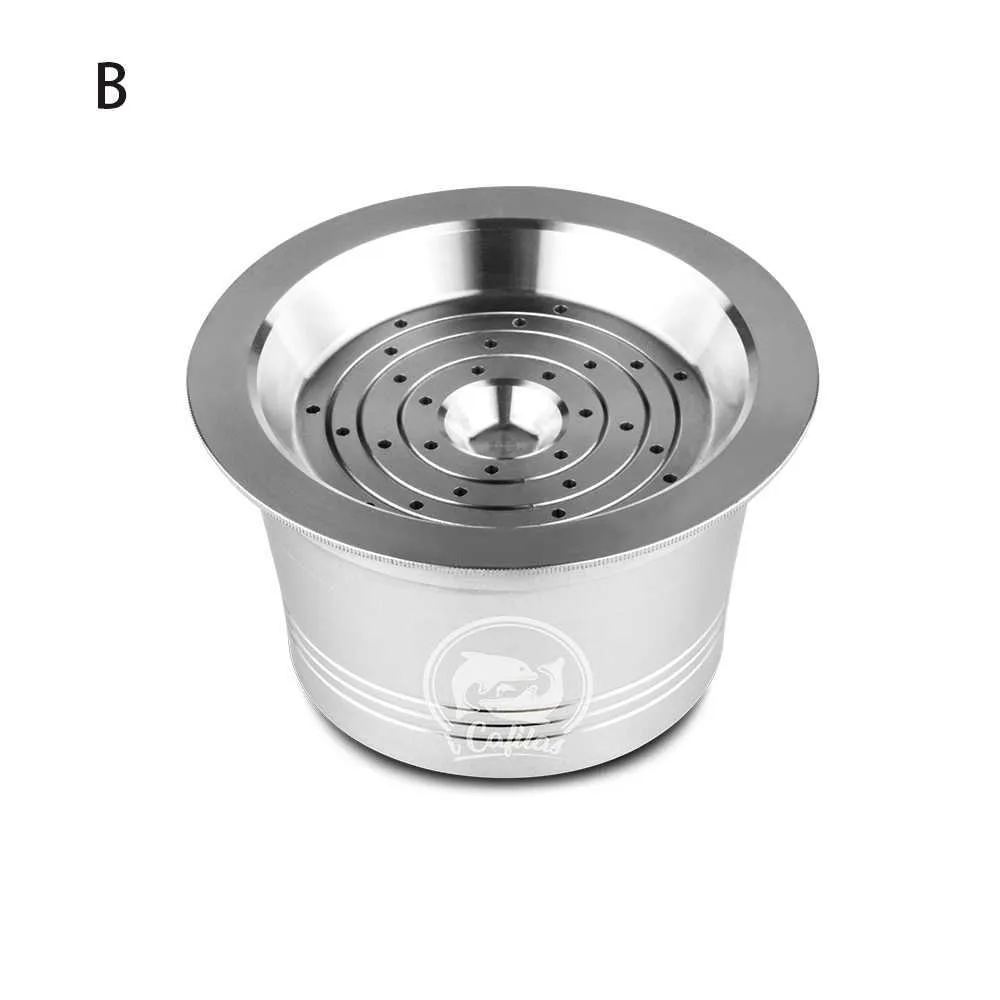 Wielokrotnego użytku zgodne z Cafissimo K-Opłata Tchibo Refillable Crema Capsule Stainless Steel Metal Filter napełniany 210712