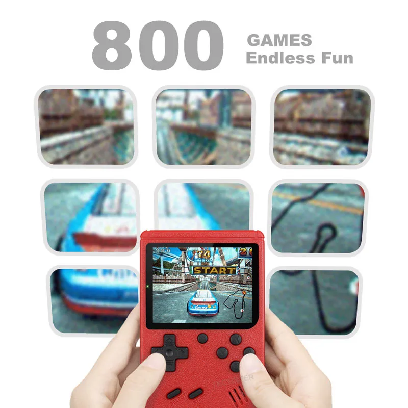 Retro-Videospielkonsole, Mini-Handheld-Game-Player mit 800 Spielen, tragbare Taschenspielkonsole als Geschenk für Kinder